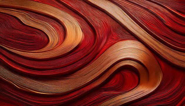 Red Brown And Gold Swirling Lines Form A Narra Wood Texture