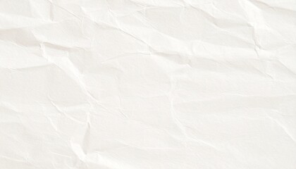 Obraz premium Wrinkled white paper close-up, tactile creases and soft texture in neutral tone.