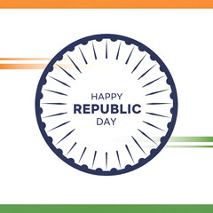 Republic day celebration with indian flag colors