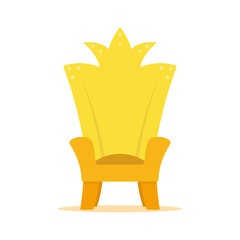 Throne icon. Colored silhouette. Front view. Vector simple flat graphic illustration. Isolated object on a white background. Isolate.