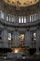 ancient Italian church interior view exterior