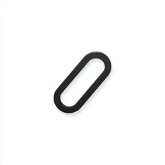 Obraz premium Minimalist monochrome paperclip icon with thin strokes, isolated on white background, modern simple design, clean and elegant, suitable for office or stationery themes