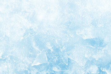 ethereal blue ice crystal texture sparkling under soft light in frosty winter closeup with copy space for wallpaper or banner