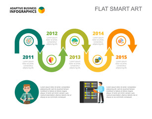 Five Steps Timeline Slide Template