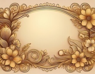 floral frame elegant decorative border