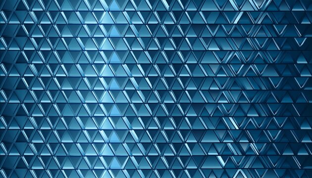 geometric 3d gradient background of blue metallic triangles pattern texture shape of triangle polygon business design background - Powered by Adobe