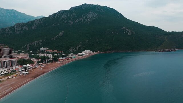 Canj Beach aerial view in Montenegro