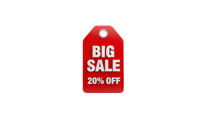 Big sale 20 percent off price tag