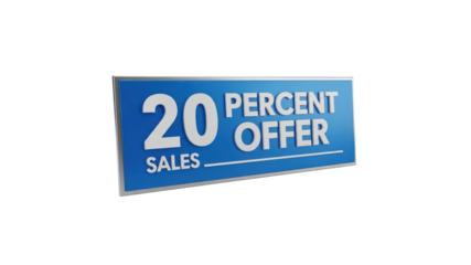 20 Percent Sales Offer Sign