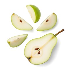 Pear Slices and Whole Pear