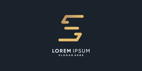 Obraz premium Letter S vector icon logo design with creative unique style Premium Vector