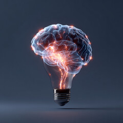 light bulb on black background