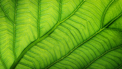 Light Green Color Leaf Close Up Nature Background