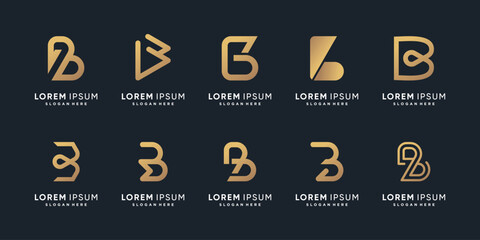 Letter B vector icon logo design with creative unique style Premium Vector © arsyi_06