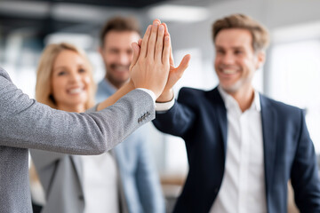 Group of diverse hands coming together in a collaborative gesture, symbolizing teamwork and unity in a professional environment, showcasing partnership and cooperation