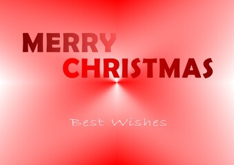 Merry Christmas Red Gradient Greeting Card Design