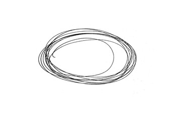 Highlight pen line. Hand drawn circle underline sketch. Oval pencil stroke. Doodle mark scribble.