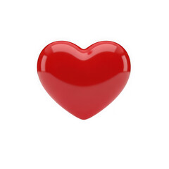 Obraz premium Vibrant red heart symbol isolated on transparent background
