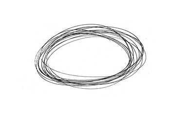 Highlight pen line. Hand drawn circle underline sketch. Oval pencil stroke. Doodle mark scribble.