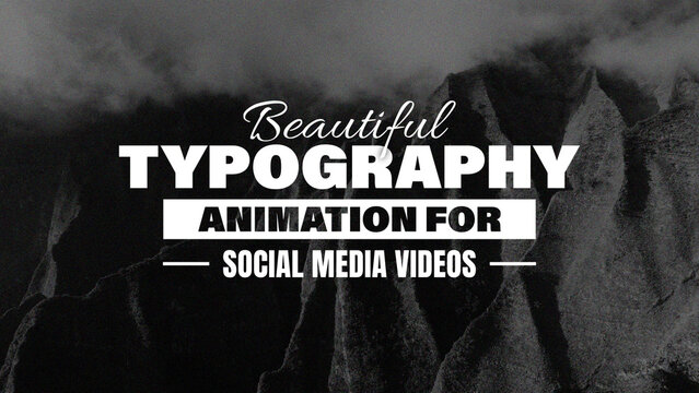 Animated Clean Typography Badge for Social Media Videos