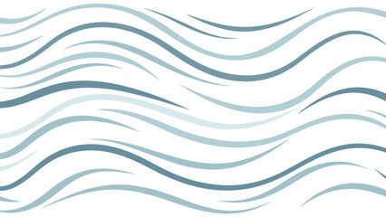 Seamless abstract background pattern with elegant, smooth, and flowing wavy lines in calm shades of blue-grey on a white background.