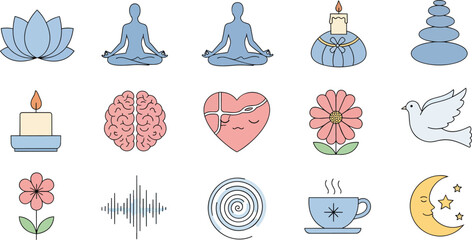 People meditate peacefully with candles and flowers in a serene natural setting hasil akhir 83