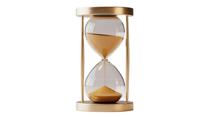 An Elegant Hourglass with Flowing Sand.