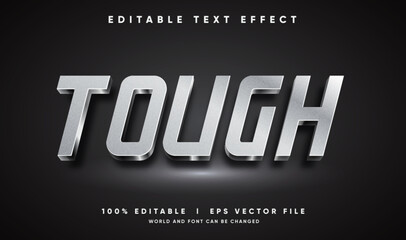 tough 3d vector text effect with modern style