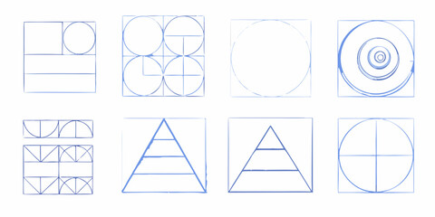 Geometric shapes and lines a study in squares circles and triangles