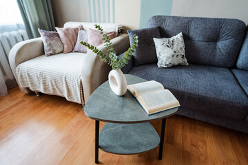 Comfortable Home Decor, Stylish And Inviting Interior Space, Charming Living Area With Elegant Decor Accents, Elegant Lounge Featuring Neutral Hues And Textured Accents For Relaxation