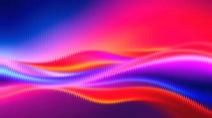 Vibrant wavy lines in pink, blue, and orange hues