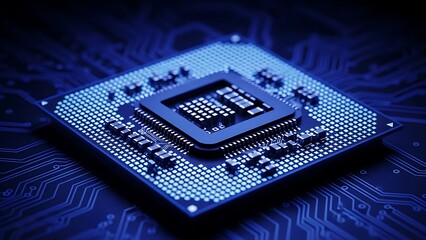 Close-up view of a central processing unit