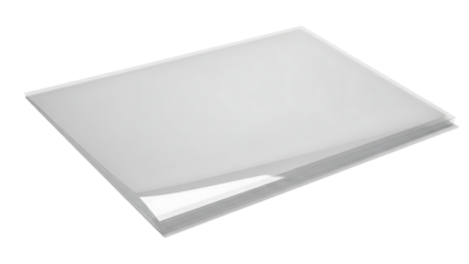 Stack of Blank White Paper Sheets on White Background for Printing Office Use
