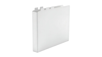White Plastic Folder with Tabs for Organization and Storage