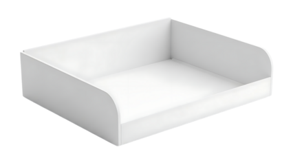 White Modern Bed Frame with Curved Side Panels in Minimalist Bedroom