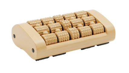 Wooden Foot Massager Roller with Multiple Rolling Bars for Relaxation and Foot Care