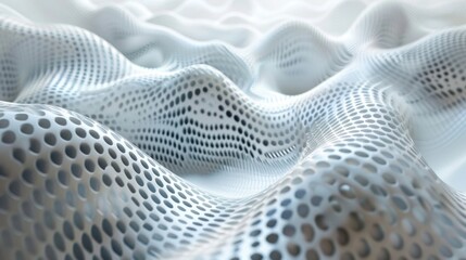 clean modern digital ring mesh background in white