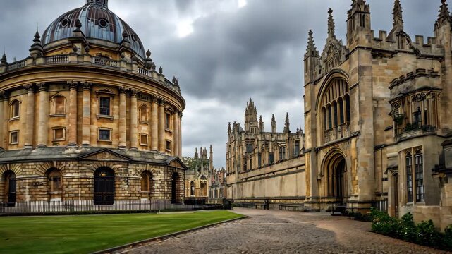 Radcliffe Camera and Bodleian Library Oxford University England