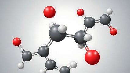 3D Molecular Structure with Atoms and Bonds  Science Illustration