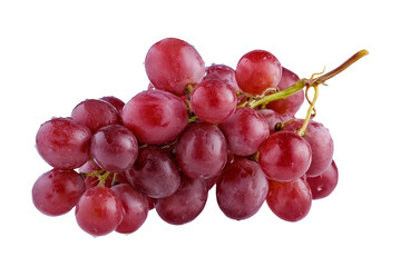 Fototapeta premium Red Grapes Bunch isolated on a transparent background