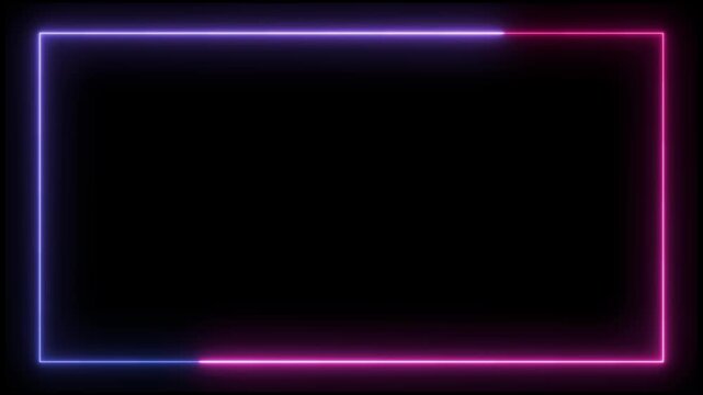Animated Borders neon glow blue and pink