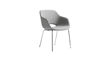 Modern Gray Armchair with Sleek Design in Minimalist Setting