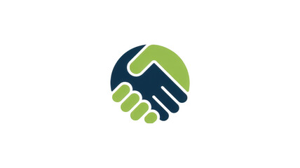Handshake logo symbolizing partnership and agreement on transparent background
