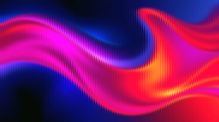 Vibrant colorful abstract wave design with pink, red, and blue hues