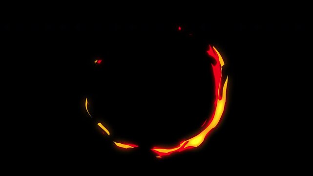 Sword Slice Effect Animation 04, Red Yellow, 4K Quality