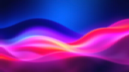 Vibrant neon wave pattern in pink, purple, and blue hues for modern design