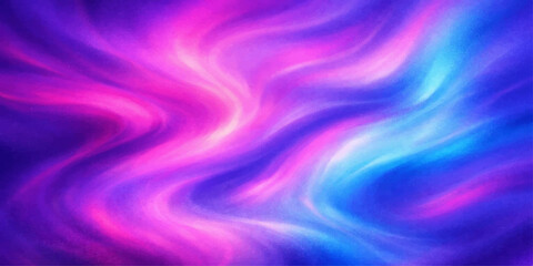 Abstract purple background with soft flowing smoke and wavy silk texture featuring a smooth liquid motion of pink and blue light