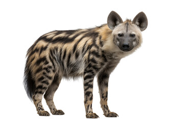 Obraz premium side view of a great crested dog isolated on white