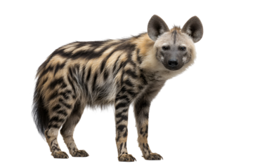 side view of a great crested dog isolated on white