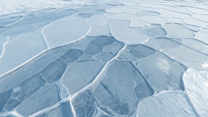 cracked ice surface